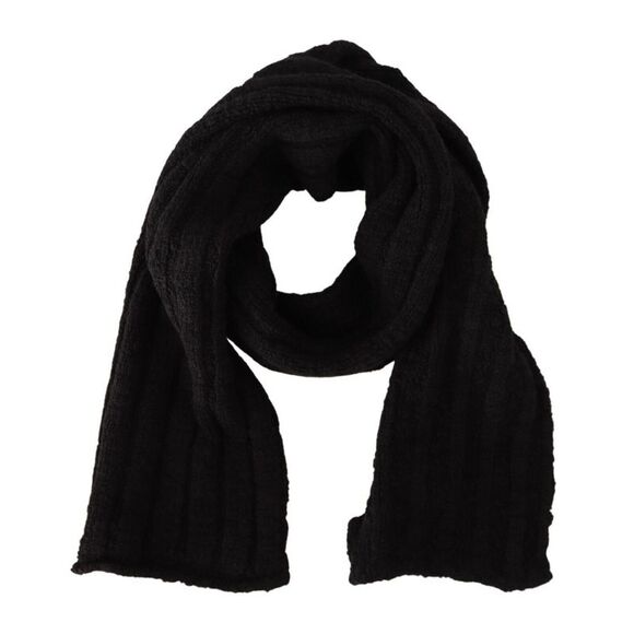 Dolce & Gabbana Dolce Gabbana Cable Knit Wool Scarf Women Black Scarves